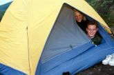 Kids tent camping.