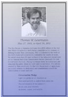 page from the Boy Scouts of America Merit Badge pamphlet, Soil and Water Conservation dedicated to Tom Levermann 