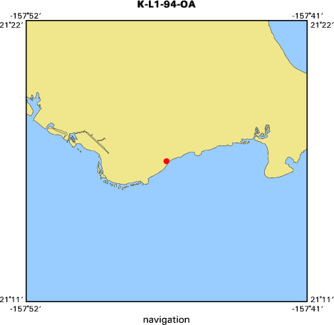 K-L1-94-OA map of where navigation equipment operated