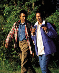 photograph of couple on trail
