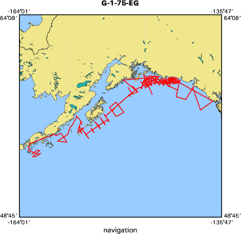 G-1-75-EG map of where gravity equipment operated