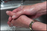 Photo: Hands being washed