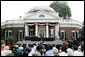 President George W. Bush delivers remark at Monticello's 46th Annual Independence Day Celebration and Naturalization Ceremony Friday, July 4. 2008, in Charlottesville, VA. White House photo by Joyce N. Boghosian