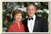 Official Holiday Portrait: President Bush and Mrs. Laura Bush