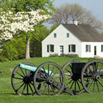 Cannon and Limber in front of the Dunker Church