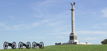 New York monument at cannons