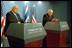 Israel's Prime Minister Ariel Sharon and Vice President Dick Cheney discuss a vision of peace for Israel and Palestine as they conduct a press briefing in Jerusalem, Israel, March 19, 2002. 