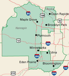 map of Minnesota's 3rd Congressional District