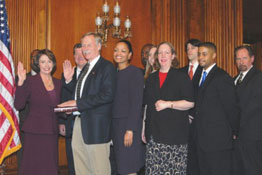 Congressman Snyder and his staff at the swearing in ceremongy on January 2007.