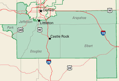 map of Colorado's 6th Congressional District