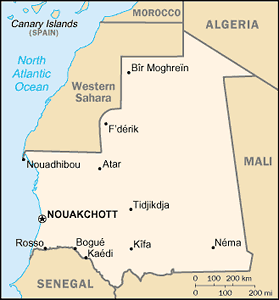 image: Map of Mauritania