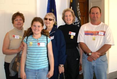 Gloria Clements, Courtney Montague, Christine McCauley, Malinda McCauley and Edward Montague on April 2, 2007