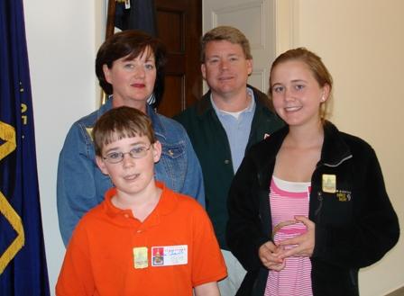 Gary and Mary Bruce, Sarah and Benton on April 4, 2007