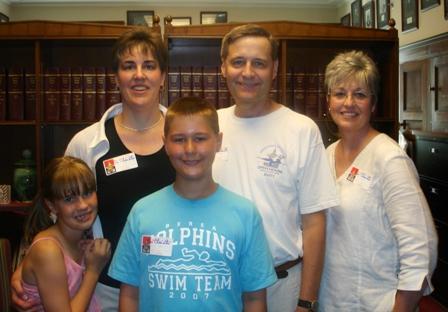 Tom Collins and his family from Richmond on June 11, 2007.