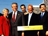 Rep. Howard Berman watches as Gov. Schwarzenegger signs a bill that would facilitate the construction of an HOV lane on the northbound 405 Freeway.   This legislation helps make sure that California will receive the $130 million in federal funds for this project obtained by Rep. Berman in the Surface Transportation Reauthorization bill.