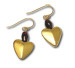 Bactrian Heart Garnet Earrings