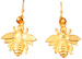 Napoleonic Bee and Amber Earrings