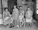 Sharecropper Bud Fields and His Family at Home. Hale County