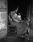 Mrs. Lily Fields and children, wife of Mr. Bud Fields, cotton sharecropper, Hale County, Alabama