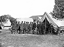 President Lincoln with Gen. McClellan and Officers at Antietam