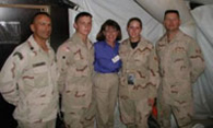 Susan meets with our troops in Iraq in 2003.