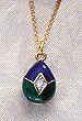 Imperial Blue and Green Egg Pendant