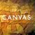 Detail os American Canvas publication cover, showing the word CANVAS with the background of a map.