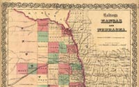 Map of Kansas and Nebraska Territories