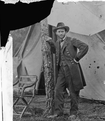 Edgar Guy Fowx, photographer. Gen. U.S. Grant at his Cold Harbor, Va., headquarters, June 1864