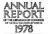 The cover of the 1978 Annual Report of the Librarian of Congress