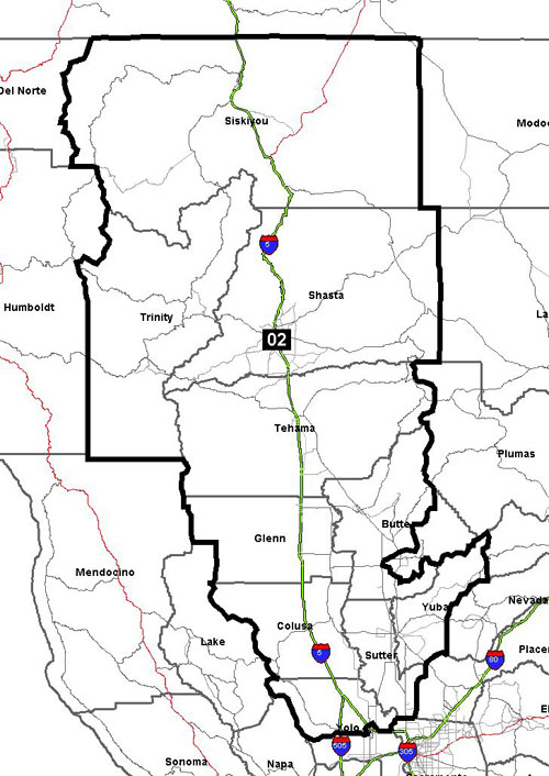 Map of the Second Congressional District of California