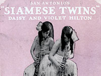 Brochure for Siamese Twins Daisy and Violet Hilton