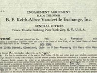 Bob Hope's vaudeville tour contract