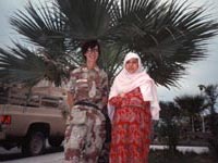 Patricia Seawalt with Arab woman
