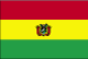 Flag of Bolivia is three equal horizontal bands of red at top, yellow, and green with the coat of arms centered on the yellow band.