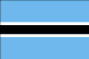 Flag of Botswana is light blue with a horizontal white-edged black stripe in the center.