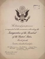 U.S. Inauguration Committee Invitation, 1905