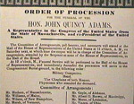 Order of the Procession for the Funeral of John Quincy Adams