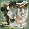 Image of Paiute Indians in a serving line