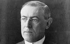 Woodrow Wilson, head-and-shoulders portrait, facing left