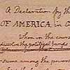 Thumbnail image of original Rough draft of the Declaration of 
Independence