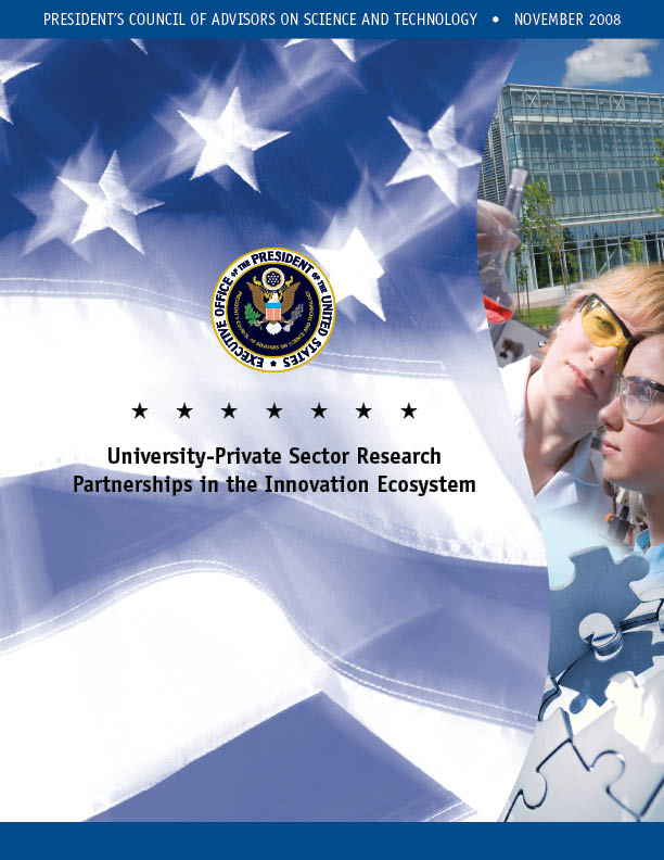  PCAST Report: University-Private Sector Research Partnerships in the Innovation Ecosystem