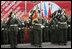 A military band performs in Moscow's Red Square during Russia 's commemoration of the 60th anniversary of the end of World War II Monday, May 9, 2005.