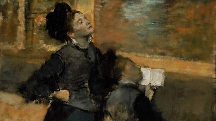 Edgar Degas, Visit to a Museum (detail,) 1879-90. Oil on canvas. Gift of Mr. and Mrs. John McAndrew.