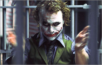 Heath Ledger stars as the Joker in 'The Dark Knight'