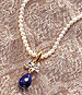 Imperial Blue Egg w/ Pearl Necklace