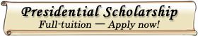 Banner: Presidential Scholarship