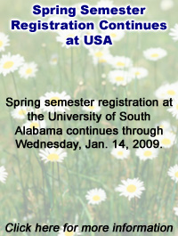 Spring Semester Registration Continues at USA 