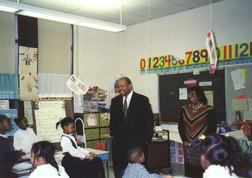 Congressman Cummings visits with students