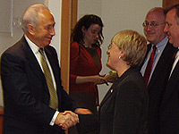 Meeting with Vice PM Shimon Peres.